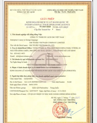 CÔNG TY TNHH DU LỊCH OM VIỆT NAM